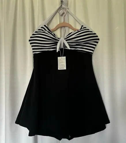 COCOSHIP New NWT Swimsuit Swim Dress 4XL 18 Lined Wireless Tummy Control Halter