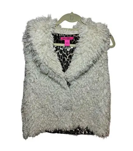 Betsey Johnson NWOT  Faux Fur Vest Size M