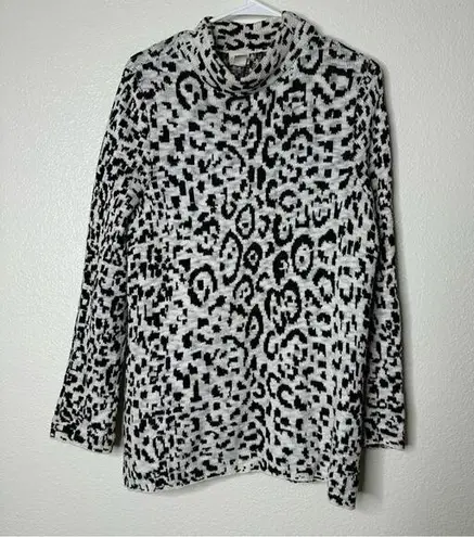 Chico's  Chauncey Cheetah Cowl Neck Sweater 2