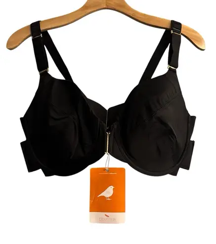 NEW Ploomage The Robin Black Plunge Front Closure Underwire Adjustable Bra 32DD Size undefined - Image 1