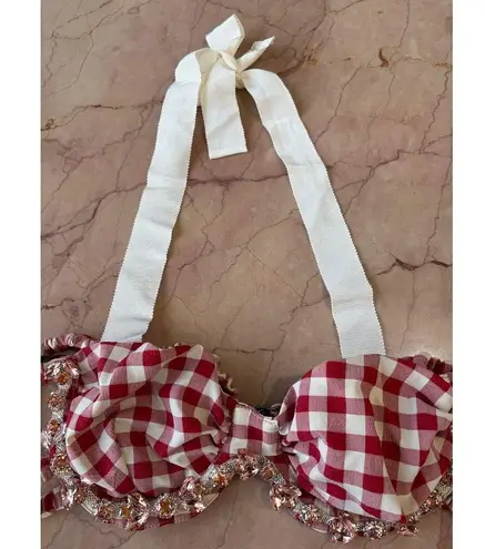 Milkwhite Bustier Top in Red Small New Womens Cropped Tank Bralette