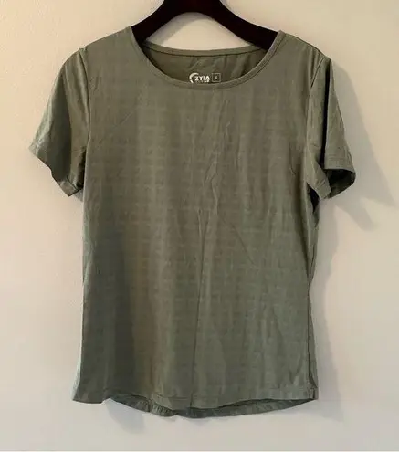 Zyia  Active Laser Cut Olive green top Size small