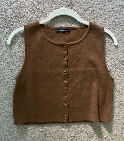 Brandy Melville Athelia Knit Top Brown Size XS $18 (25% Off