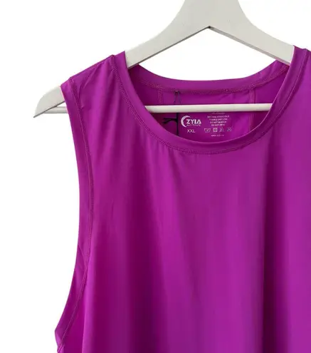 Zyia NWT Summer Purple Split Back Panel Mesh Tank XXL