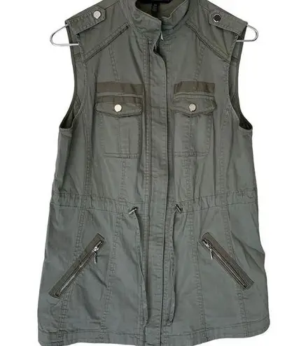 White House | Black Market Vintage  Army Green Military Cargo Utility Casual Vest