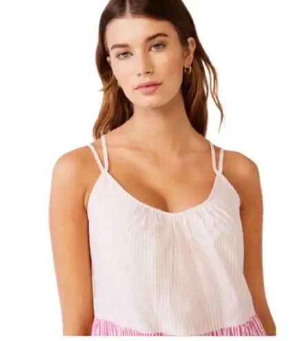 Free Assembly Sleeveless Double X Strap Cross Back Tiered Midi Dress Size XL NWT Pink