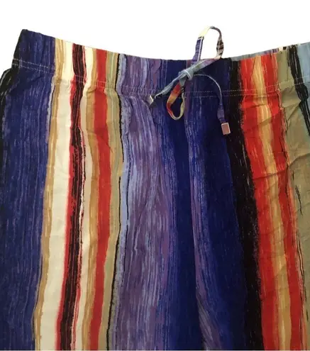 Cruisewear Arsty Beach Pant S Tied Ankle Colorful Drawstring Waist Flowy Airy Multiple