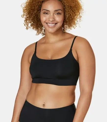 ANDIE Black Seamless Sports Bra with Spaghetti Straps