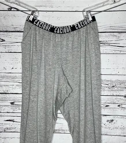 Cacique Sleep by Size 14/16 Gray Side Tie Leg Crop Lounge Sweatpants
