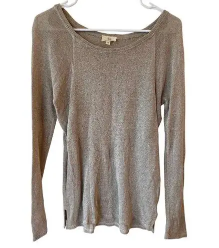 AG Adriano Goldschmied Long Sleeve Pullover Tunic Sweater Gold Women's Size M Size M