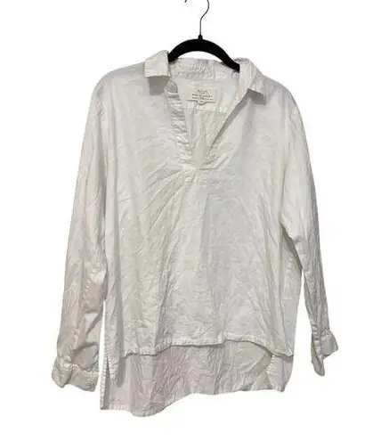 Trovata Birds of Paradis 100% Cotton White Blouse Top Size Small