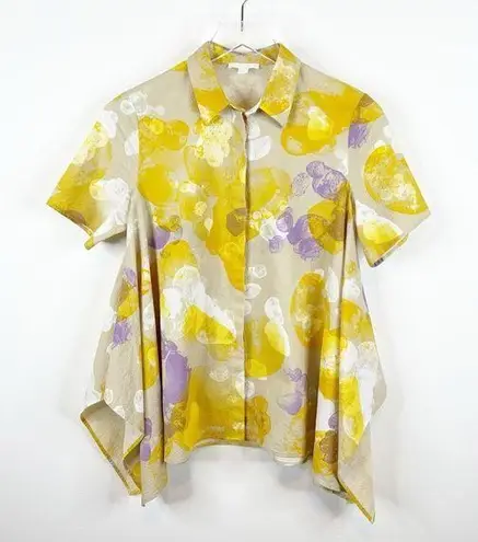 COS Short Sleeve Textured Printed Button Down Top 2