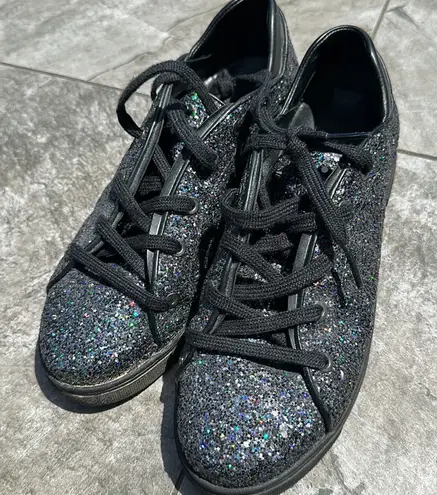 Stuart Weitzman Stuart Weitzmann multi sequins on a black sneakers - Image 1