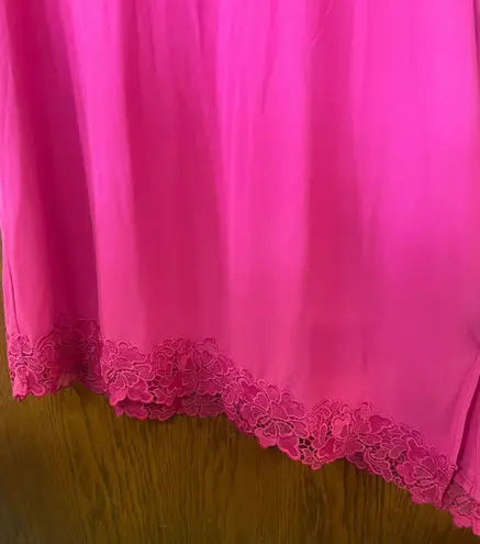 Dennis Basso Caviar Crepe Bateau Neck Top with Lace Hem A376928