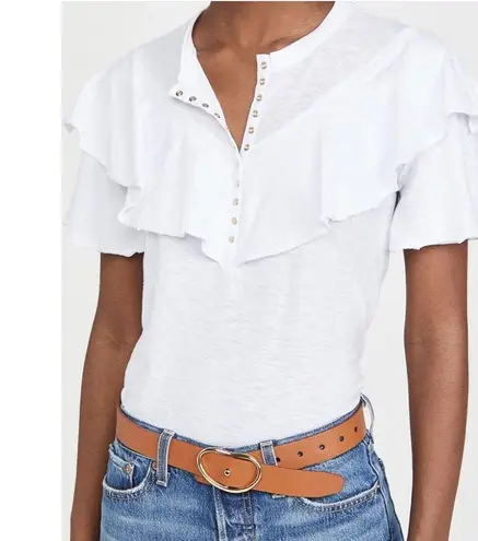 Nation Ltd Vivienne Ruffled Henley Top