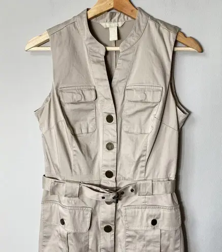 Banana Republic  Women's Size 4 Sleeveless Safari Utility Snap Belted Mini Dress