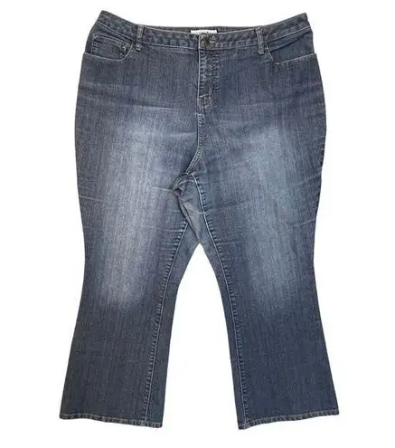 Fashion Bug Bootcut Jeans 20 Petite High Rise Stretch Denim Classic Wash