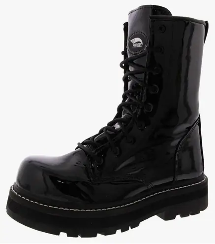 NEW Avenger Black Fortune Patent Leather Work Boots Size 6.5 US $120