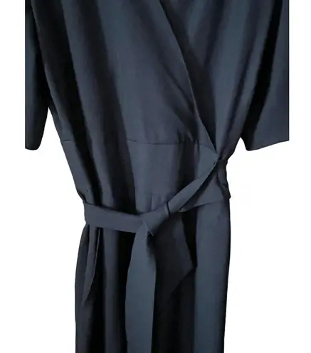 Kiyonna Blue Peasant Jumper Womens Size Large Short Sleeve V Neck Back Zip NEW