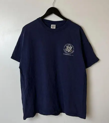 Vintage 90s Washington DC T Shirt Blue XL Extra Large Graphic Tee 100% Cotton