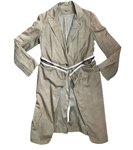 Sandrine Philippe Paneled Zip Waist Overcoat