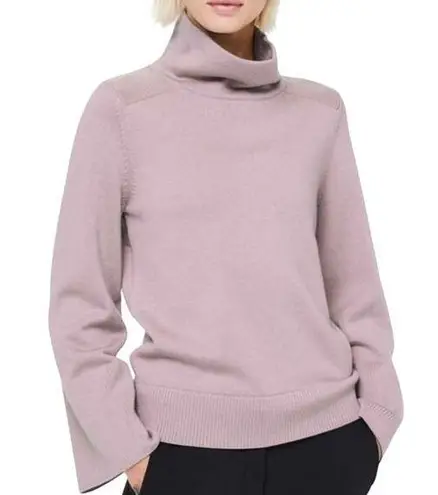 Lululemon  City Trek Turtleneck Smoky Blush merino wool cropped sweater size 6