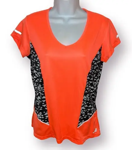 Bcg Academy Bio Viz 360 Reflective Athletic Top VNeck Sport Tee Neon Orange M