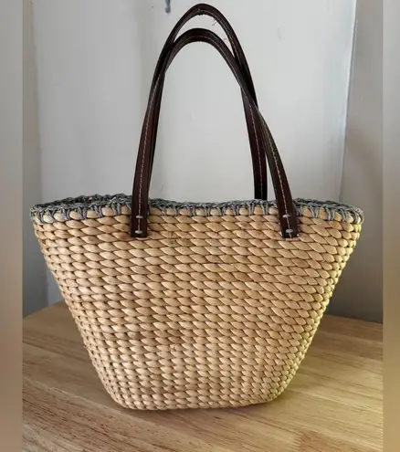 NEW! Hawaiian Beaded Aloha Hula Girl Adorable Beachy Tote Bag 100% Corn Husk