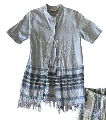Marla Kim Linen Blend Outfit Blue