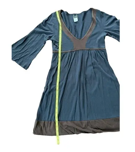 Joyce Leslie JLHEART Long Sleeve V-Neck Knit Tunic A Line Mini Dress, Size Small