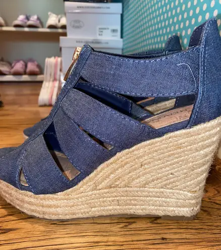 Merona Denim Espadrilles Wedges