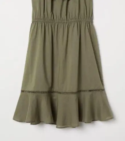 H&M ✨  Off the Shoulder Khaki Green Dress✨