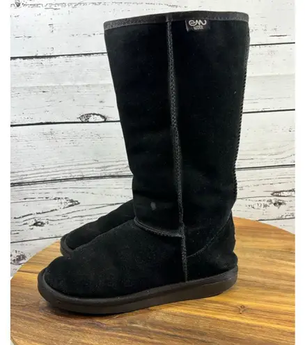 Women's EMU Australia Black Suede Winter Boots US 6