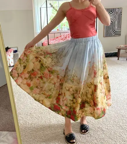 Zimmermann art midi skirt. Xs