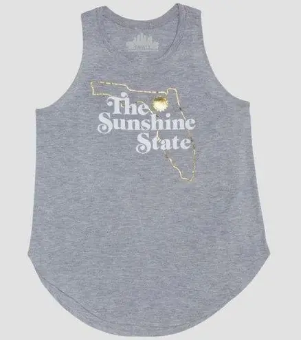 Awake Women's The Sunshine State Graphic Tank Top - Heather Gray Small