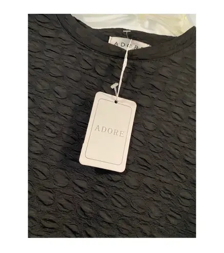 Adore Black Textured Blouse