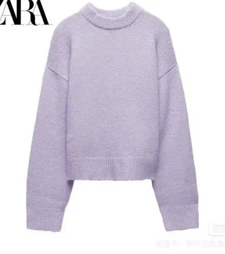 ZARA ✨ Alpaca Wool Blend Knit Sz Small Lilac Sweater✨