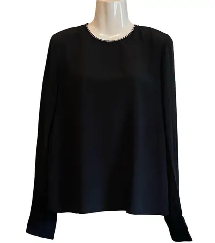 Marni Black Boxy Long Sleeve Blouse Size 40