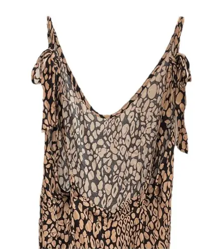 Urban Renewal Animal Print Jumper Romper Tan Black Size Small