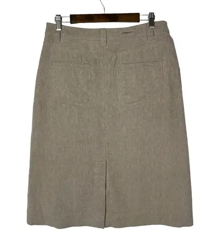 Patagonia  Light Beige Brown A-Line Knee Length Skirt 8