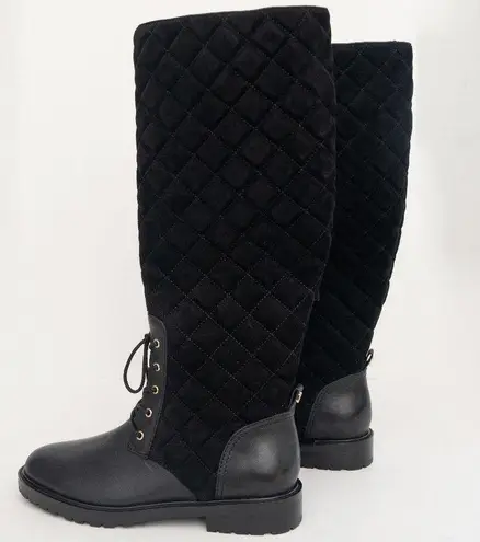 Ralph Lauren Lauren . Hollie II Quilted Lace-Up Riding Boots.