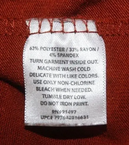 Thanksgiving Fall Shirt Top Size L Long Waffle Sleeve You Had Me at Pumpkin Spice Orange Size L