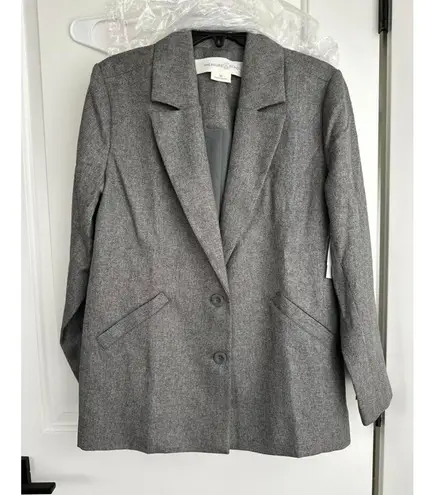 Treasure & Bond Herringbone Oversized Blazer Grey Charcoal NWT XS