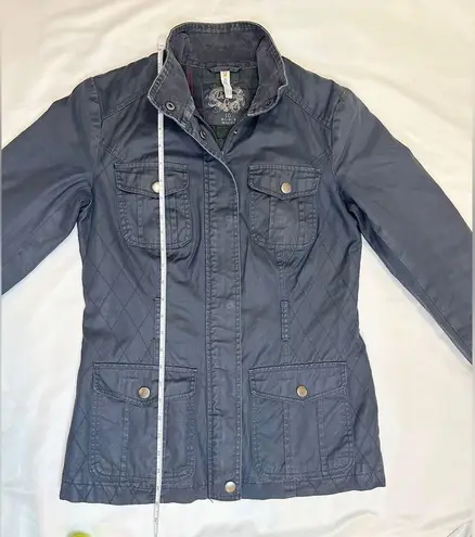 Pacific&Co Vintage 90s Denim . Spanish-Designed Bomber Cargo Utility Jacket - Navy - M