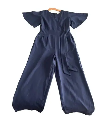 Kiyonna Blue Peasant Jumper Womens Size Large Short Sleeve V Neck Back Zip NEW