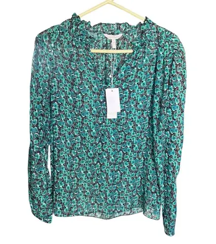 Rebecca Taylor NWT Climbing Rose Silk-Blend Blouse