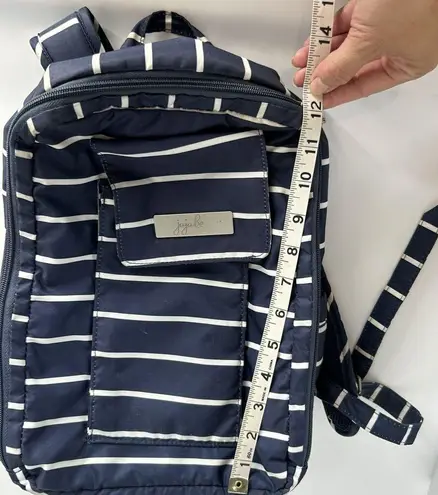 JuJuBe Diaper Backpack Coastal Collection MiniBe Annapolis Navy Blue Striped