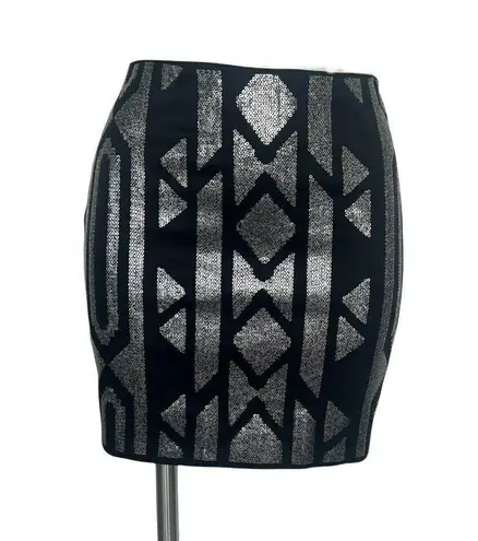 Marineblu sequin mini skirt SMALL