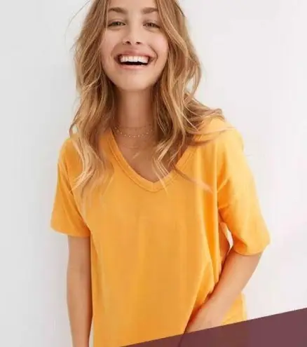 Aerie NWT  Tangerine Oversized Vneck Tee Small