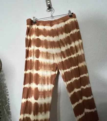 Raga NEW Seaside Bell Pants Comfy Tie Dye Bell Bottoms Tan Size Large